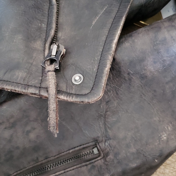 POLO Ralph Lauren Leather Moto Jacket - Picture 7 of 13